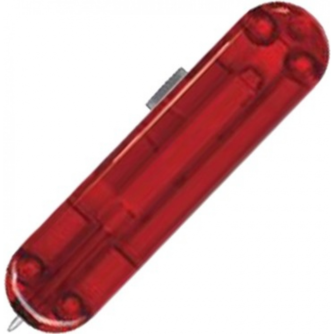 Задняя накладка для ножей VICTORINOX 58 мм пластиковая с отверстием под шариковую ручку полупрозрачная красная C.6300.T4